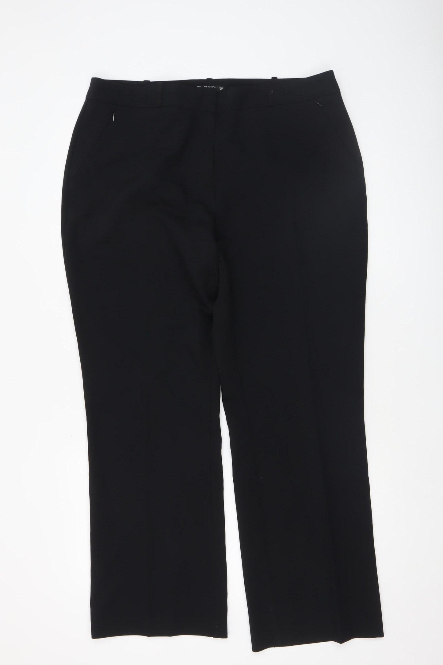 Dunnes Womens Black Size 16 Dress Pants Trousers Straight Leg Workwear