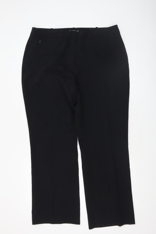 Dunnes Womens Black Size 16 Dress Pants Trousers Straight Leg Workwear