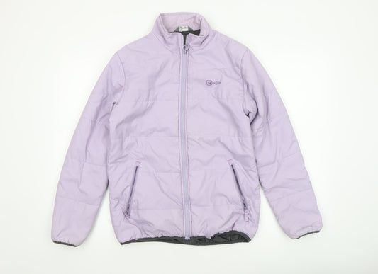 Hi Gear Women's Purple Size 12 Puffer Jacket Warm Insulated Mid-Length