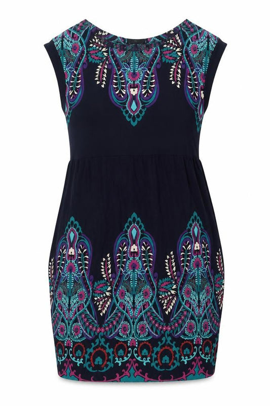 Warehouse Womens Multicoloured Bohemian Shift Dress Size 10