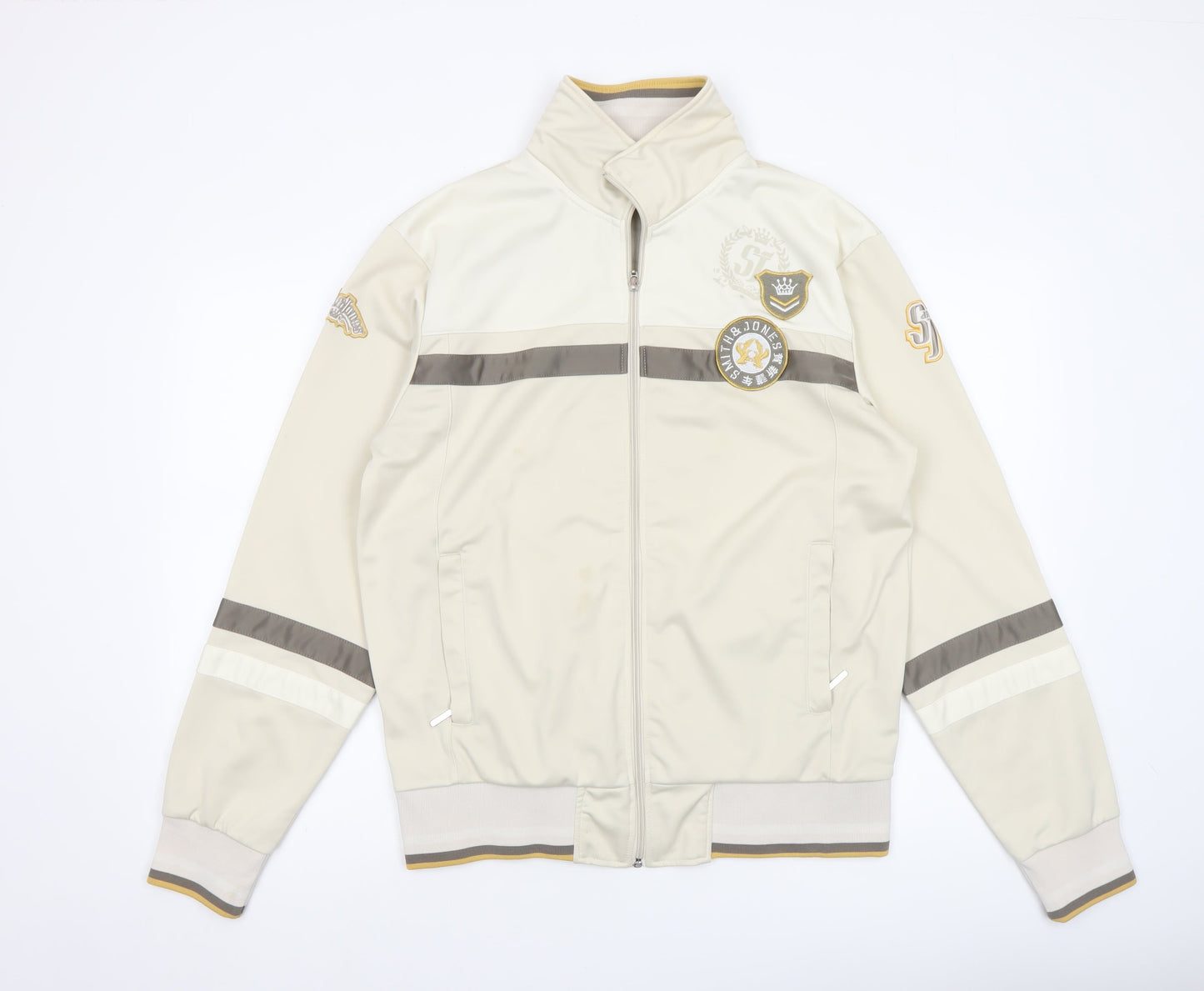 Smith & Jones Men's Beige Full Zip Softshell Jacket Size L