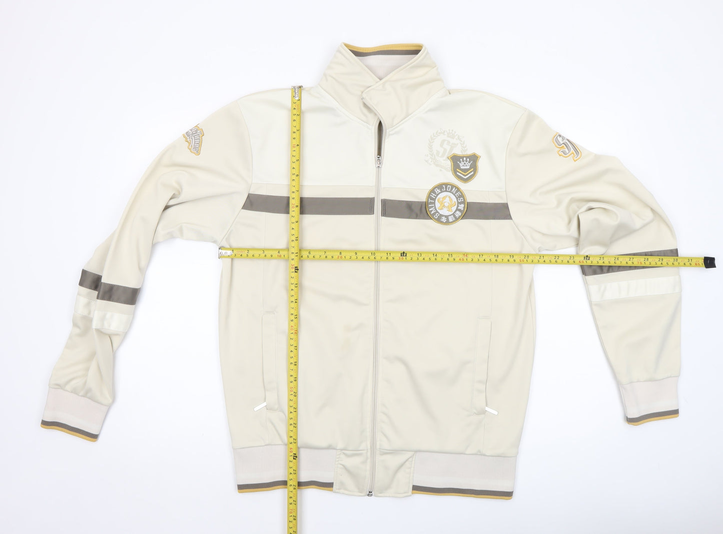 Smith & Jones Men's Beige Full Zip Softshell Jacket Size L