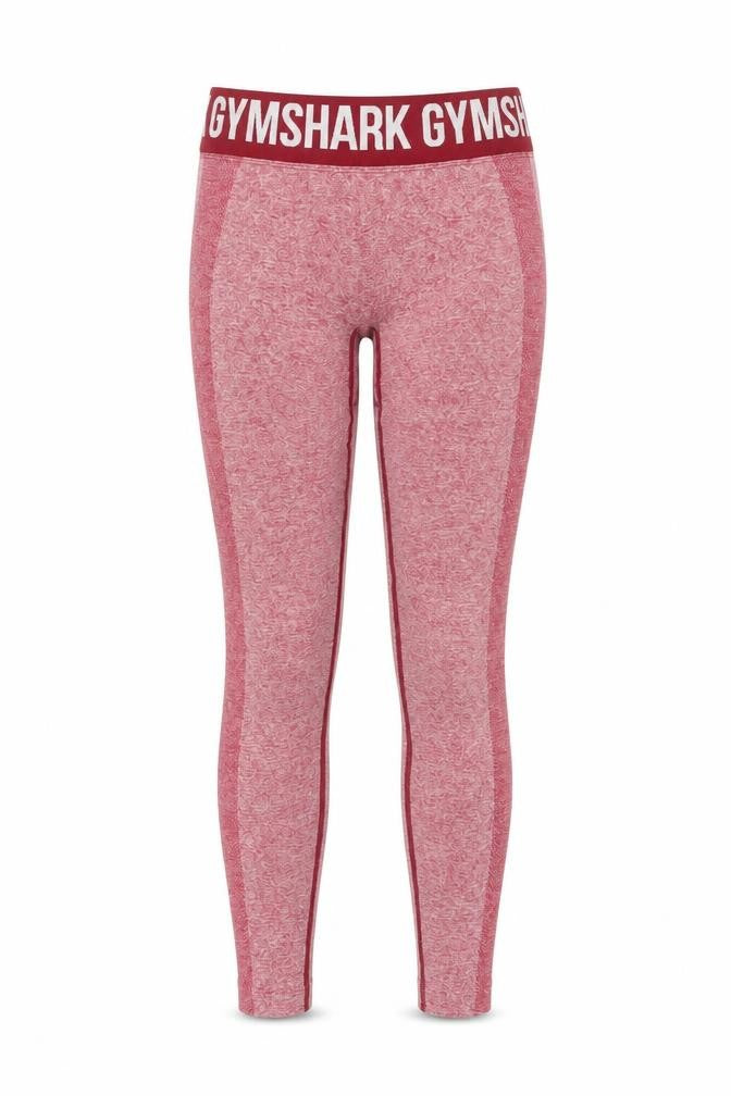 Gymshark Women Red Seamless Leggings Small Compression Activewear