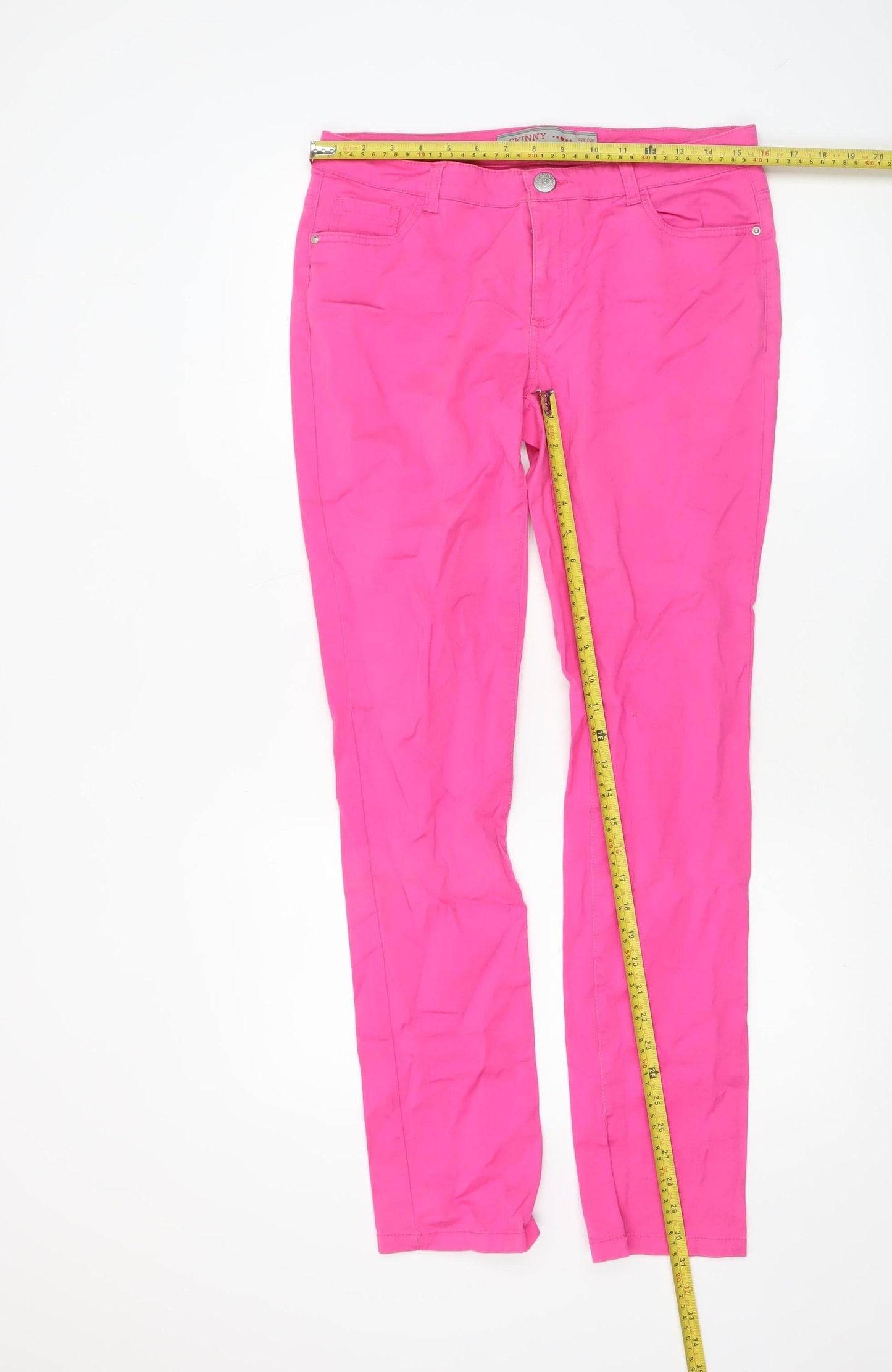 St. Bernard for Dunnes Womens Pink Skinny Cotton Trousers Size 12