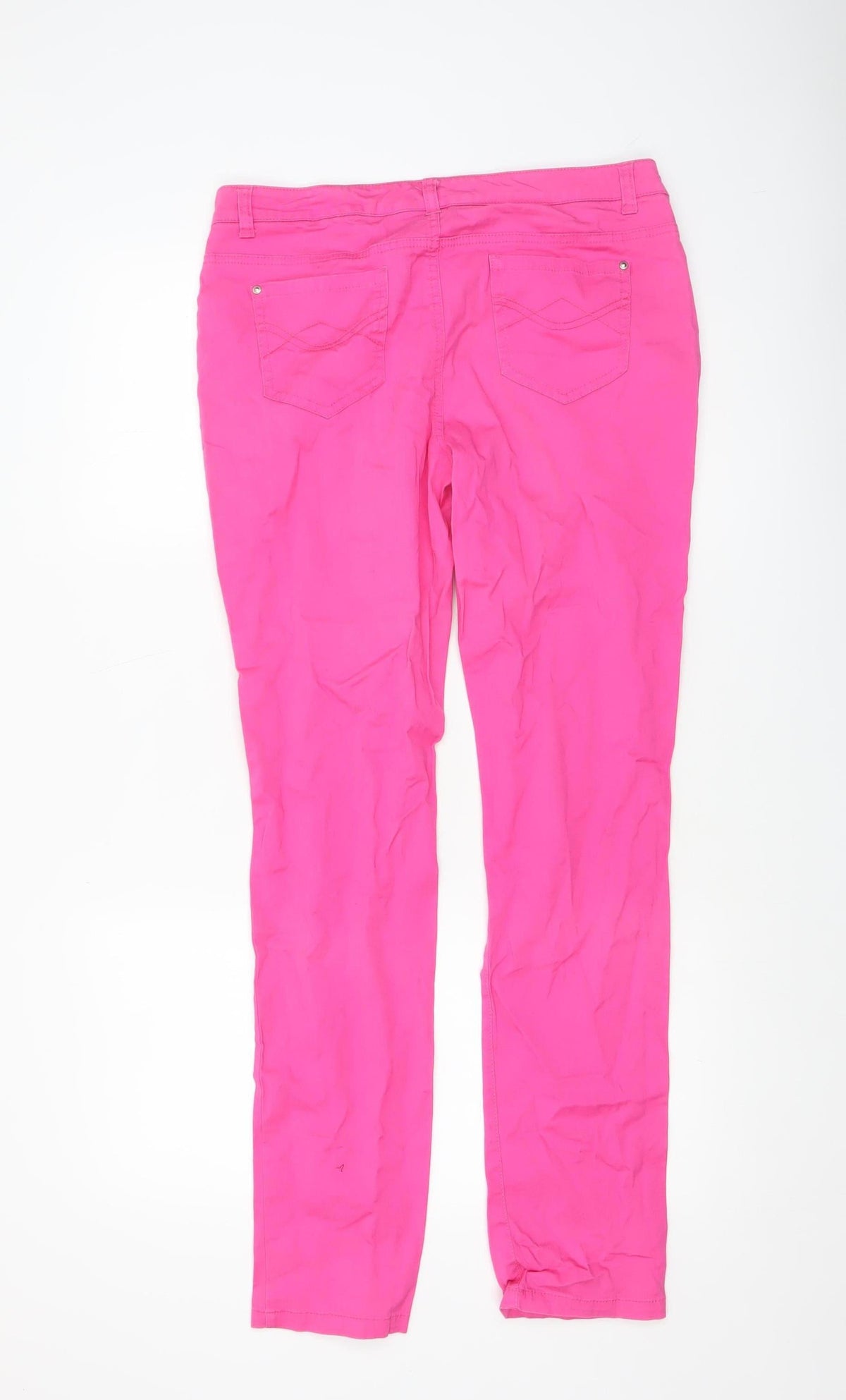 St. Bernard for Dunnes Womens Pink Skinny Cotton Trousers Size 12