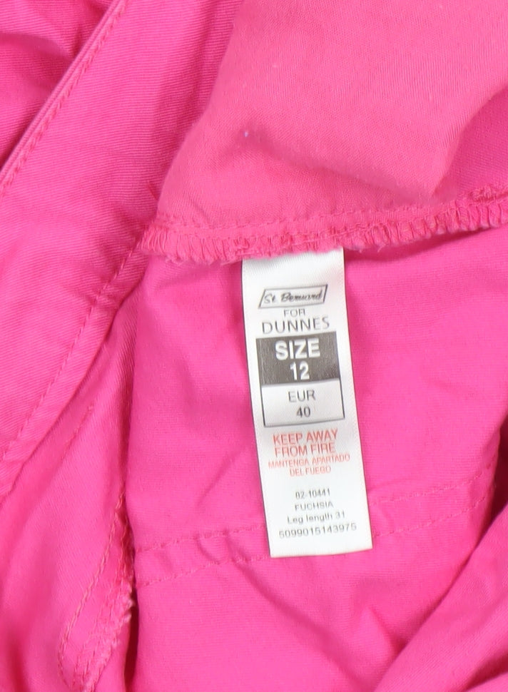 St. Bernard for Dunnes Womens Pink Skinny Cotton Trousers Size 12