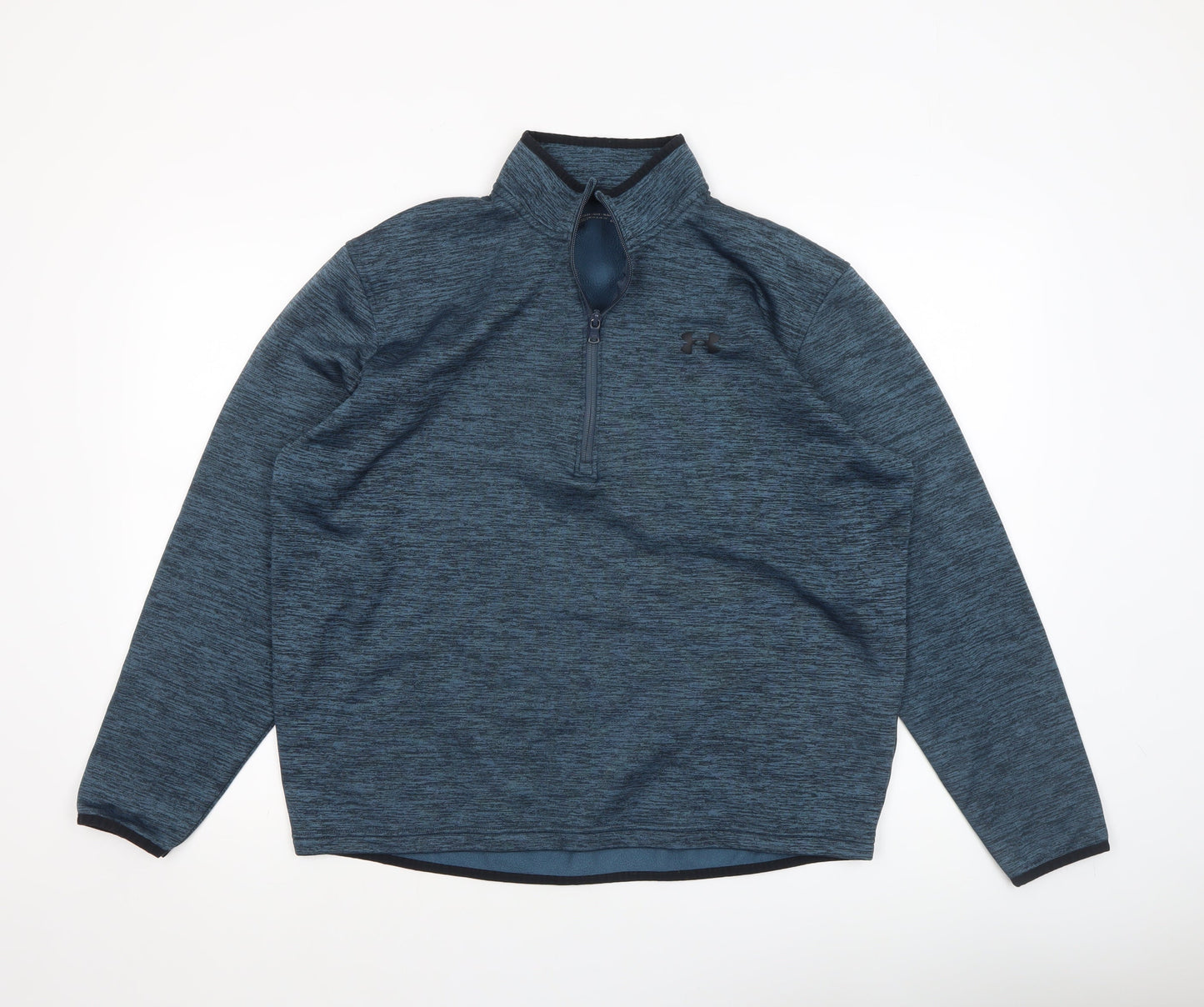 Under Armour Men's Blue 1/2 Zip Pullover Sweatshirt Size L ColdGear Fleece