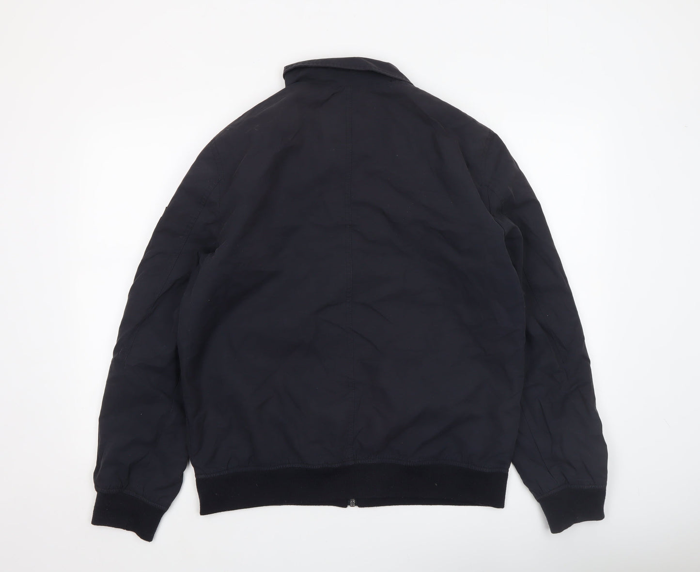 Jasper Conran Men's Black Bomber Jacket Size M Cotton Blend