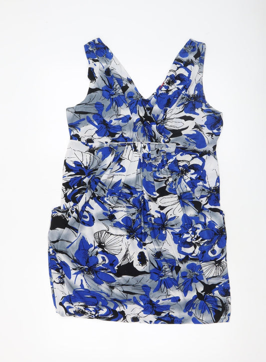 Rant & Rave Women's Multicoloured Floral Sleeveless Fit & Flare Dress L