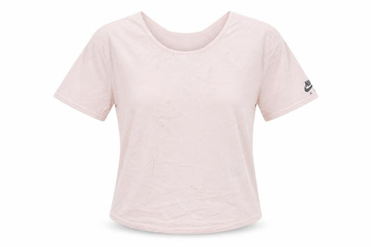 Nike Women Pink Dri-Fit Mesh Short Sleeve V-Neck Training T-Shirt XS