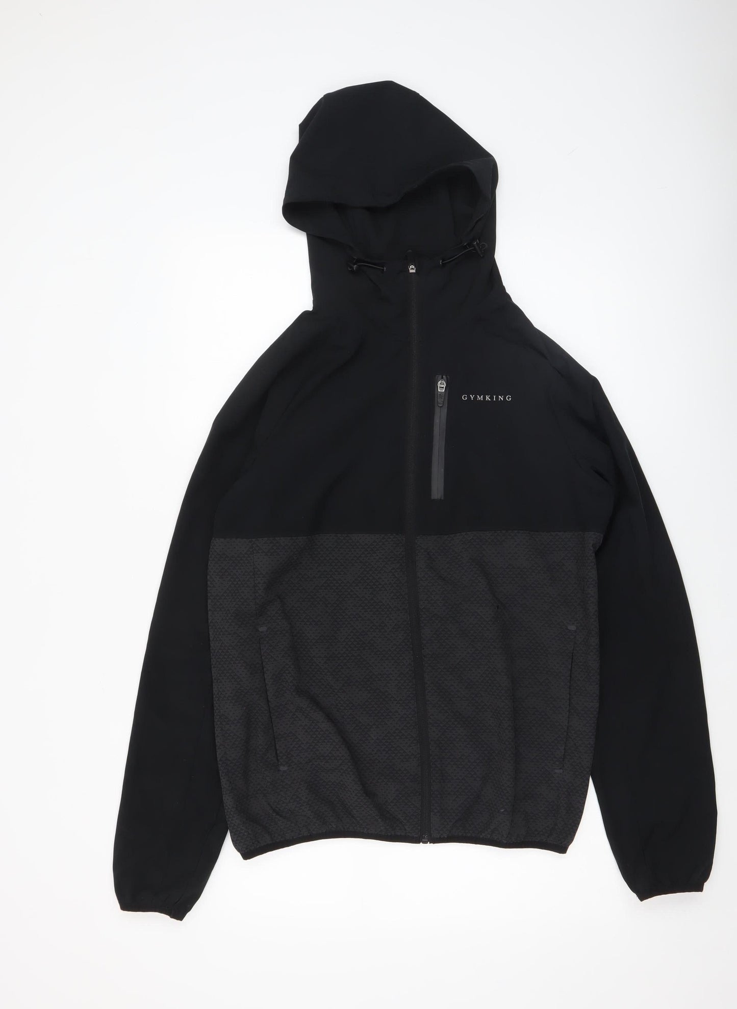 Gym King Men's Black Full Zip Athletic Hoodie Size S