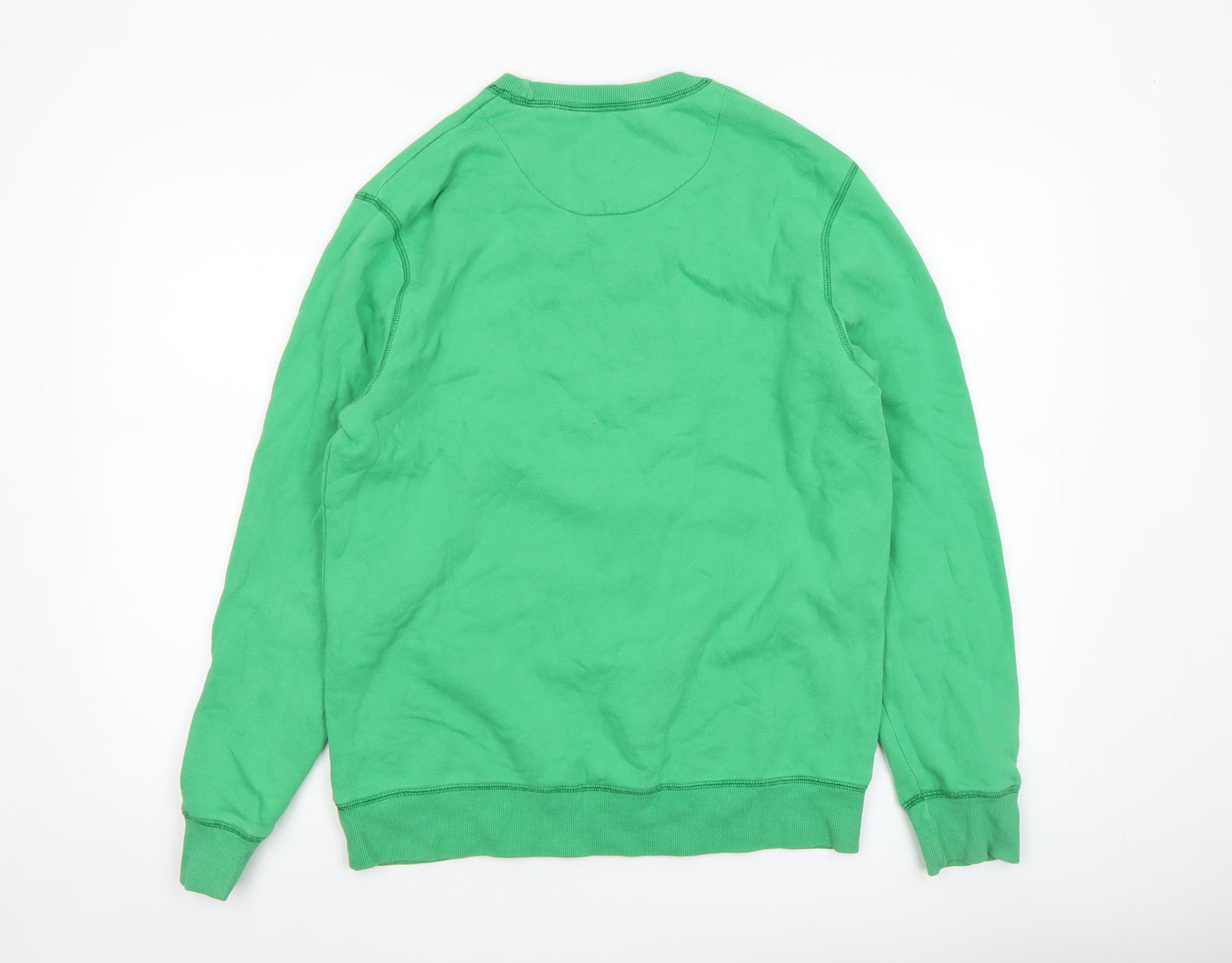 Easy Men's Green Christmas Elf Graphic Pullover Sweatshirt Medium