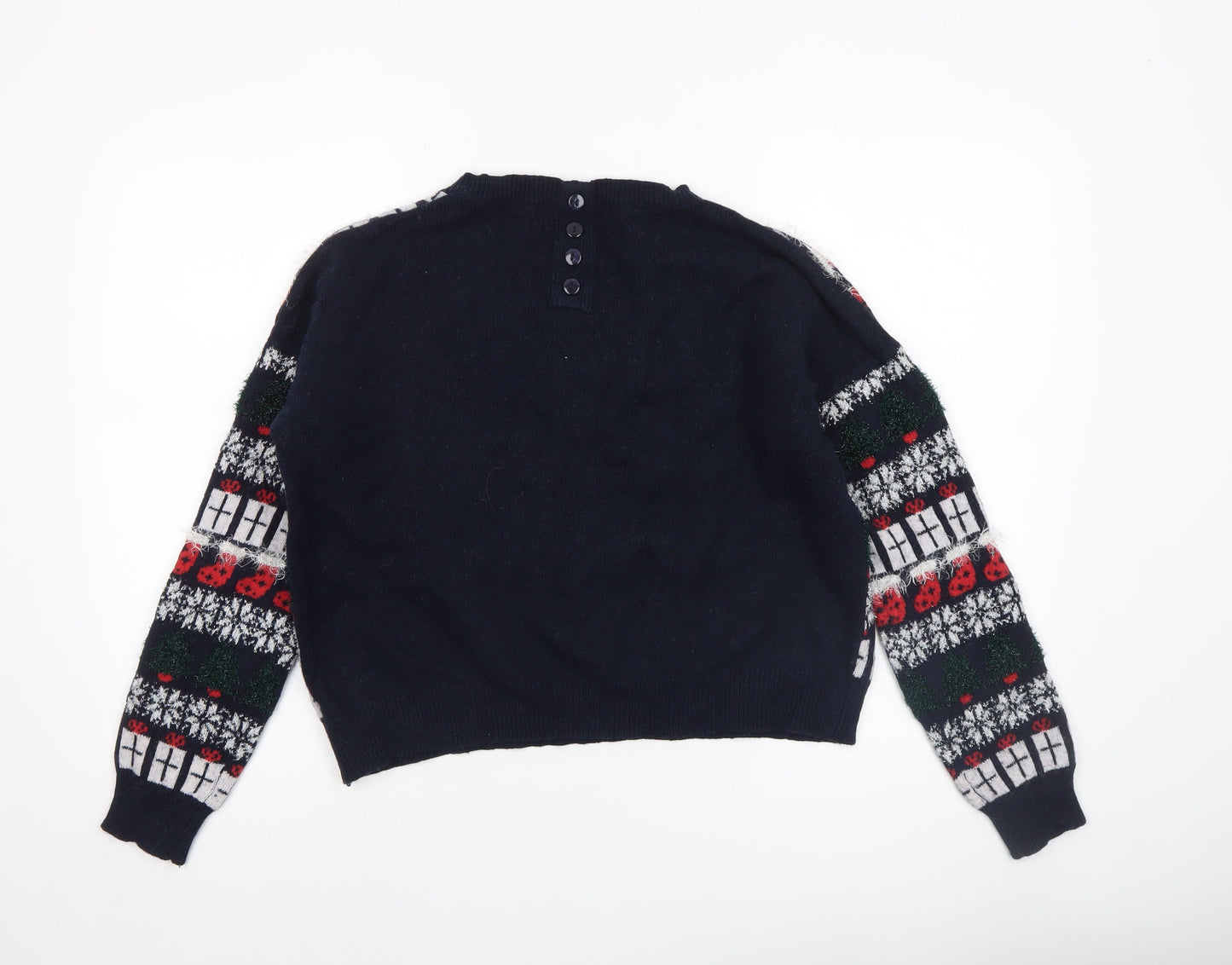 Next Womens Multicoloured Fair Isle Christmas Jumper Size 14
