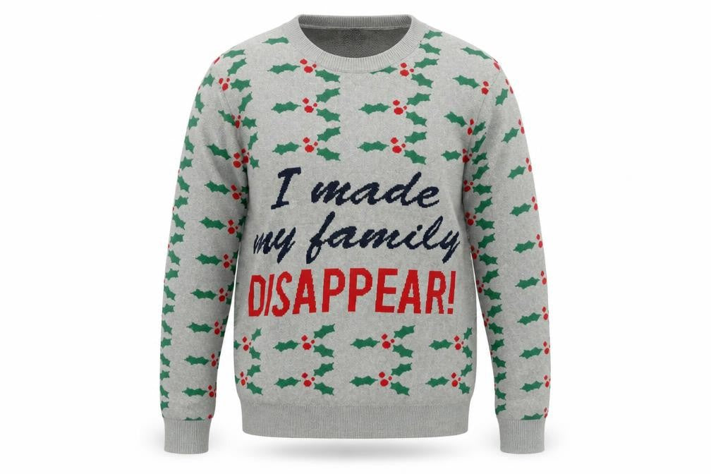 Topman Men's Grey Christmas Graphic Pullover Jumper Size L