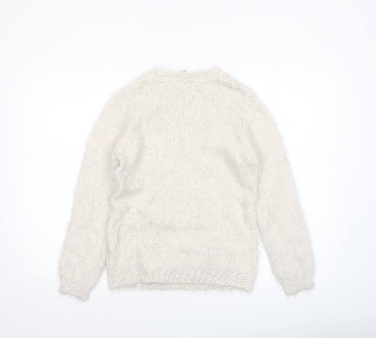 Fluid Girls Ivory Penguin Christmas Jumper 11-12 Years Pullover Knit