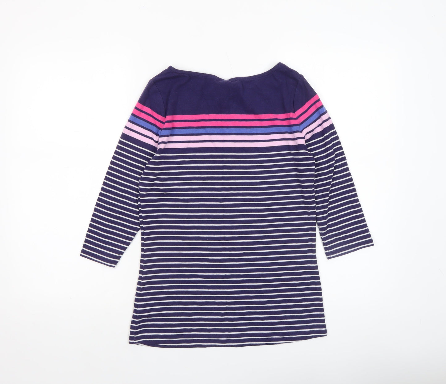 Tabitha Webb Women's Multicoloured Striped 3/4 Sleeve T-Shirt M