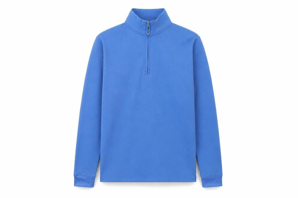 Croft & Barrow Men’s Blue 1/4 Zip Mock Neck Performance Sweatshirt M