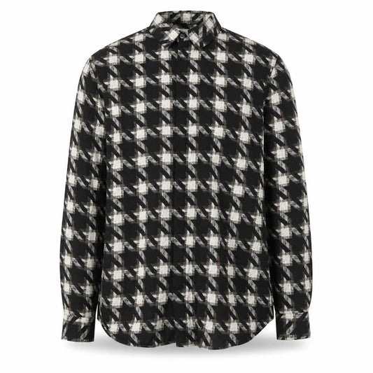 Marks & Spencer Autograph Men's Black Check Long Sleeve Button-Up Shirt M