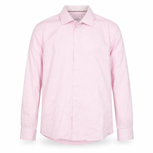 Paul Costelloe Living Men's Pink Medium Cotton Long Sleeve Dress Shirt