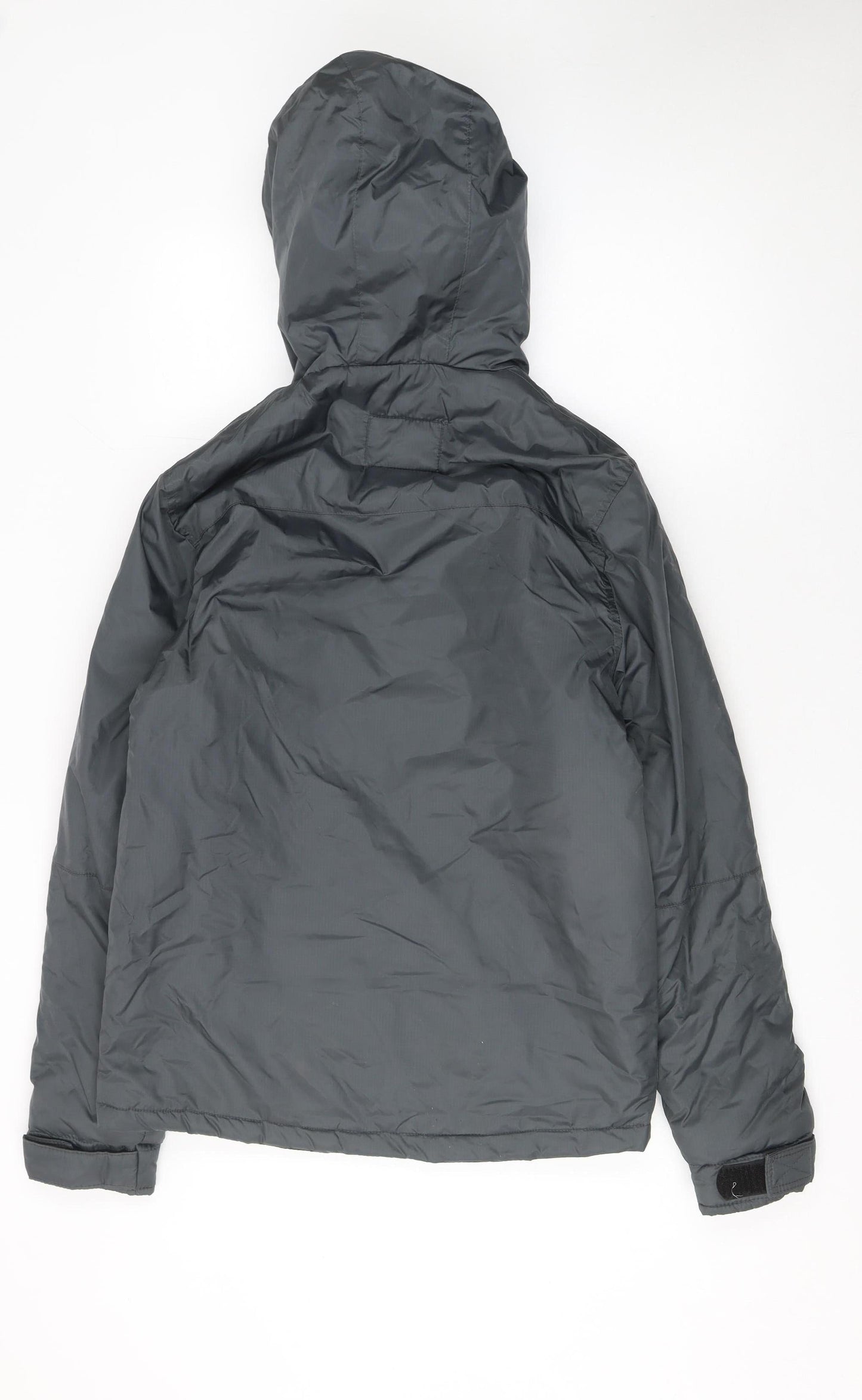 BORO 1876 Men's Grey Hooded Puffer Jacket Size S Windproof Outdoor