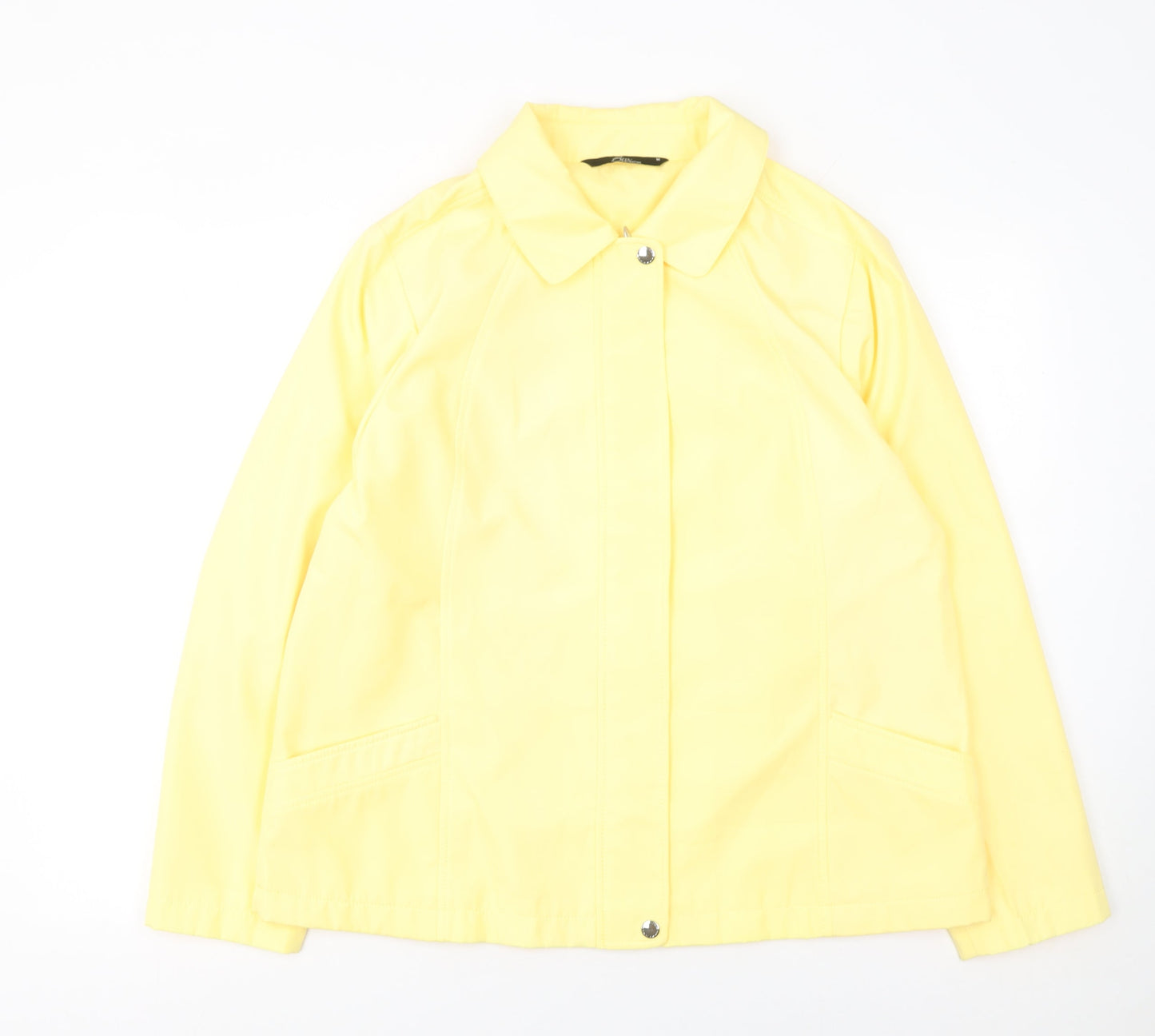 Bm Collection Women's Yellow Rain Coat Jacket M Water Resistant