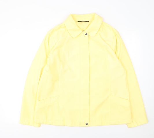 Bm Collection Women's Yellow Rain Coat Jacket M Water Resistant