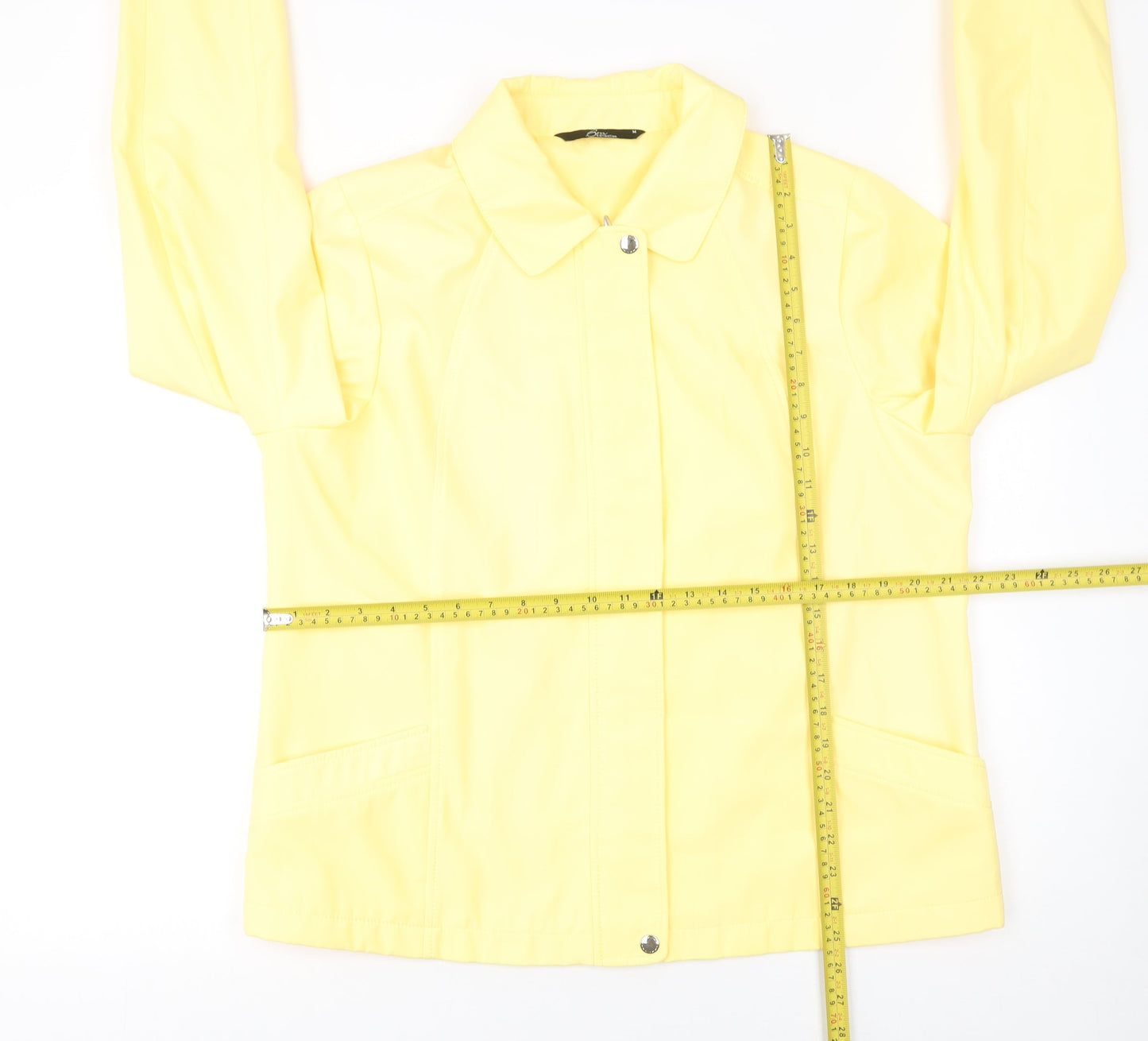 Bm Collection Women's Yellow Rain Coat Jacket M Water Resistant