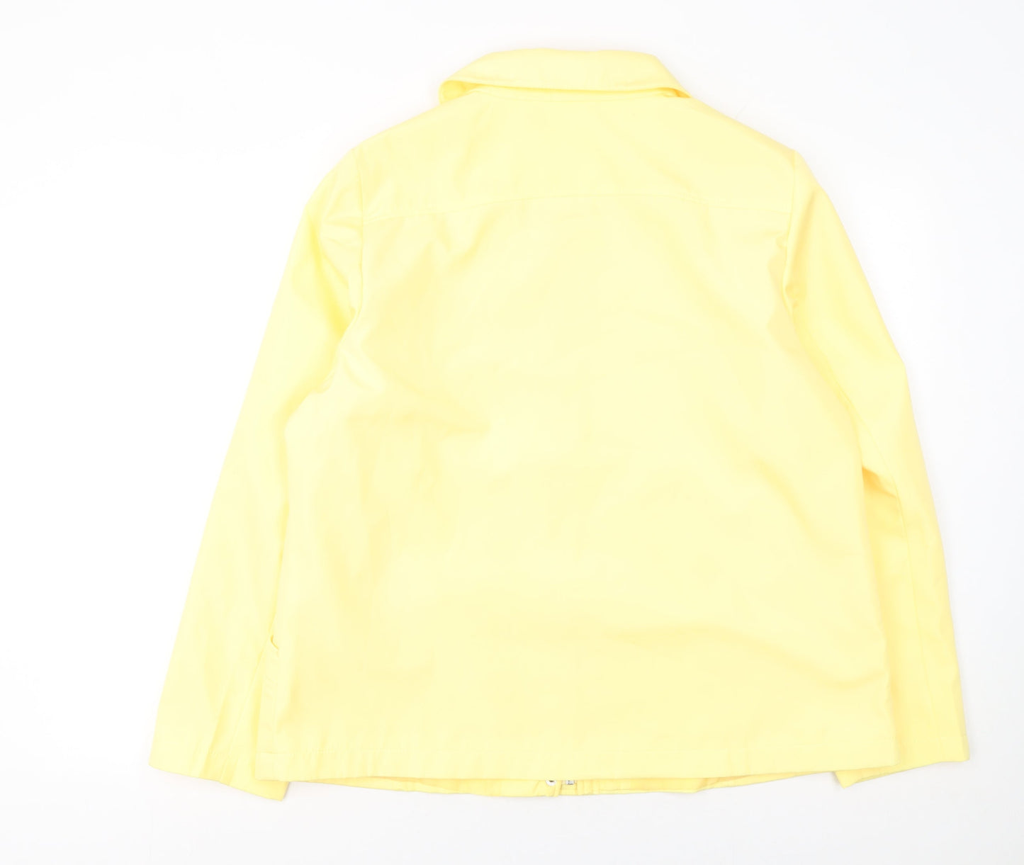 Bm Collection Women's Yellow Rain Coat Jacket M Water Resistant