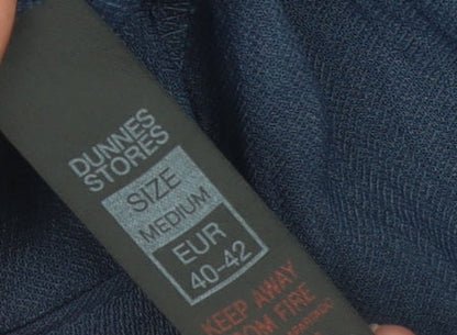Brand and care label for Dunnes Women’s Blue Open Front Cardigan, size UK 12