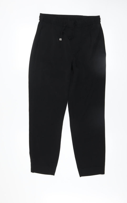 InWear Women Black Jogger Trousers Size 10 Elastic Waist
