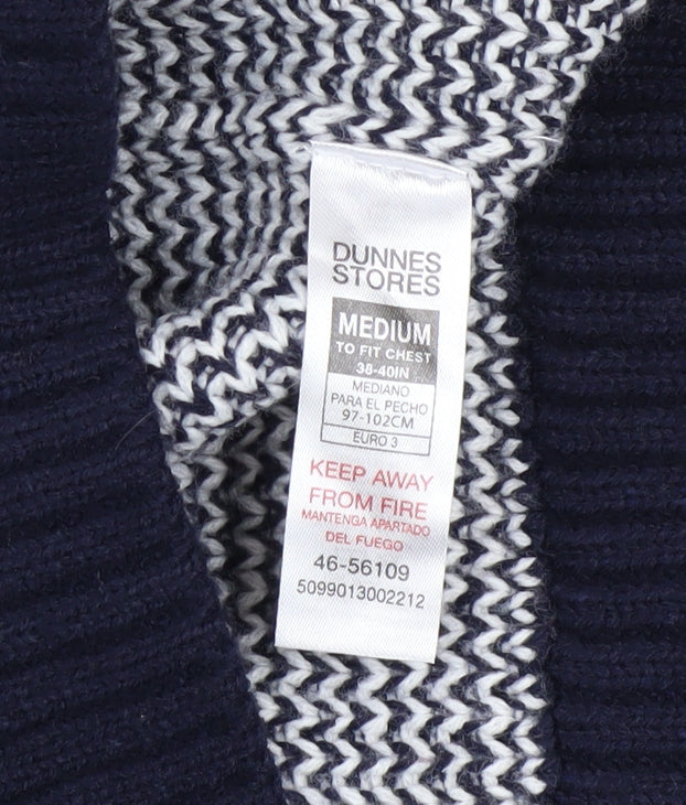 Dunnes Stores Men's Navy Christmas Fair Isle Jumper Size M