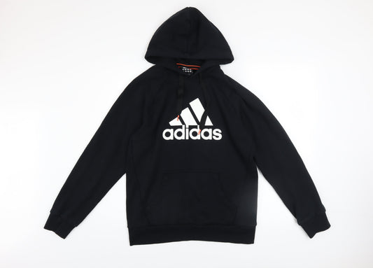 Adidas Men's Black Pullover Hoodie Small Logo Sportswear