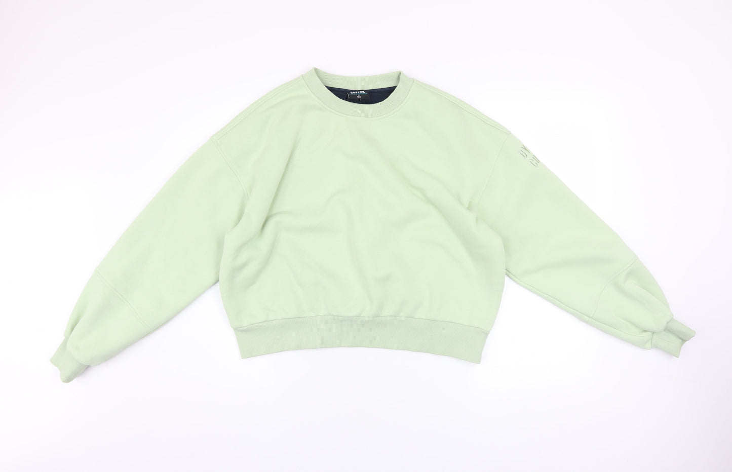 Gym+Coffee Womens Green Pullover Sweatshirt Size M Relaxed Fit