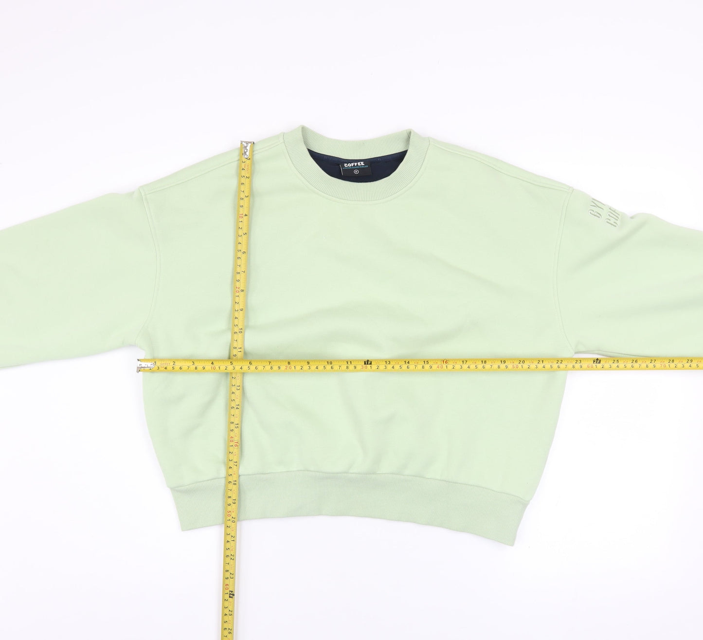 Gym+Coffee Womens Green Pullover Sweatshirt Size M Relaxed Fit