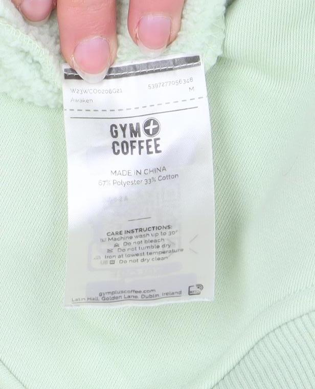 Gym+Coffee Womens Green Pullover Sweatshirt Size M Relaxed Fit