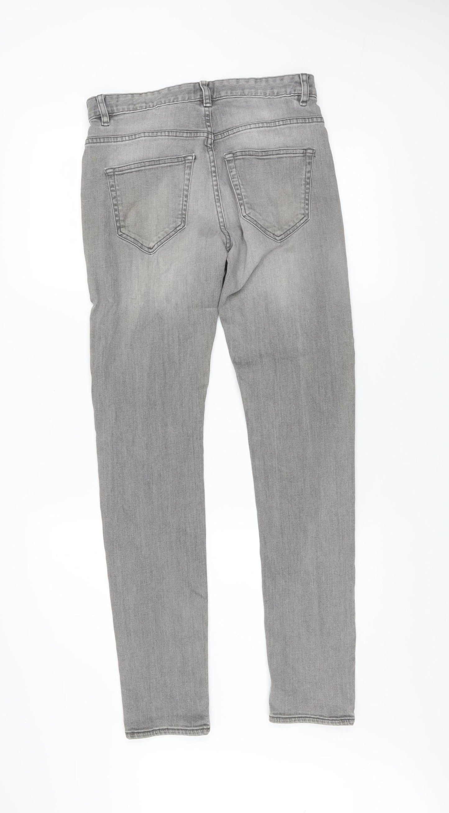 Next Men's Grey Skinny Jeans 28R Slim Fit Denim