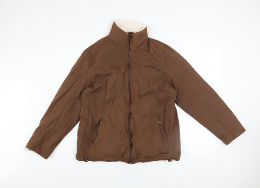 Paco Sport Men's Brown L Full Zip Lined Basic Jacket