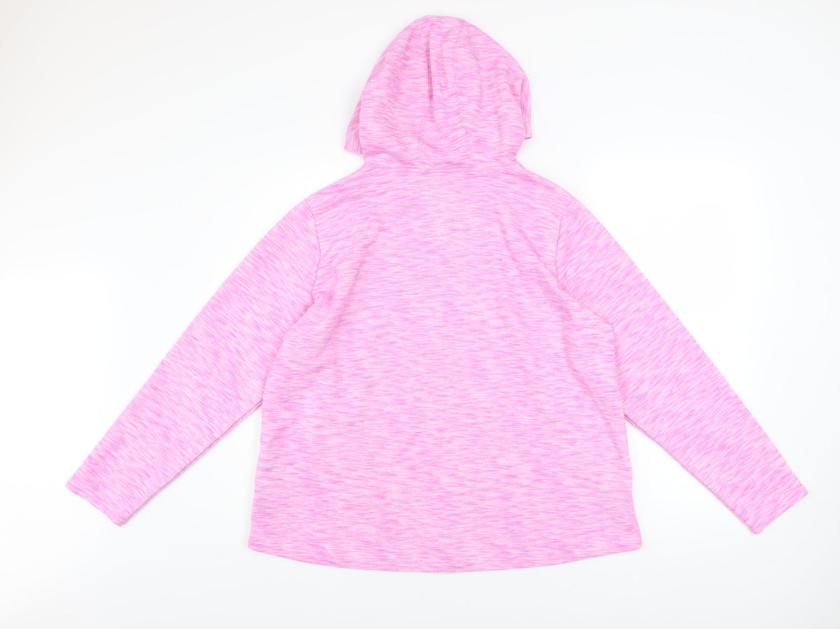 St. Bernard Women’s Pink Hooded Full Zip Active Jacket Size 16