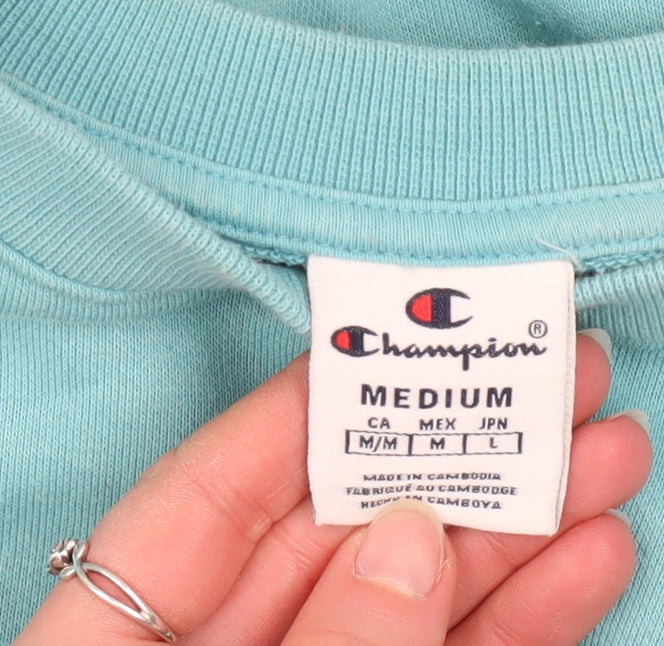 Champion Women's Blue Crew Neck Pullover Sweatshirt Medium