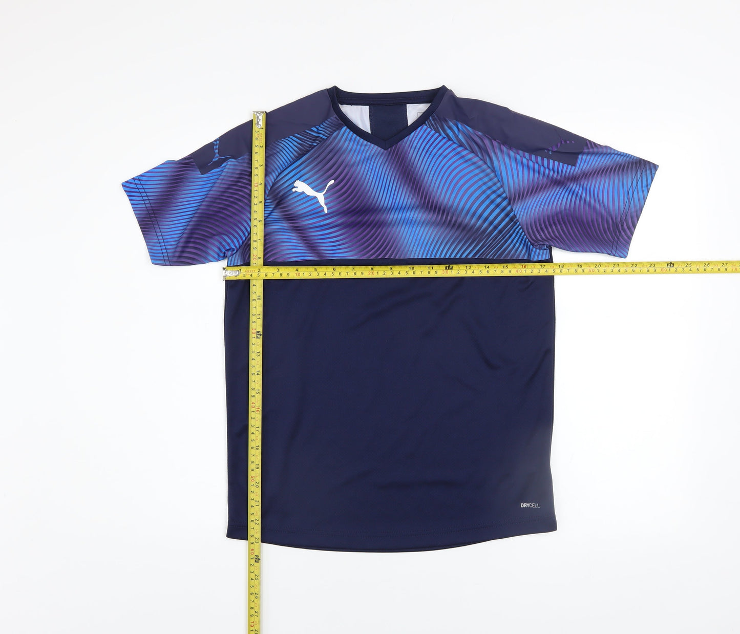 Puma Boys Blue Graphic DryCELL Short Sleeve Sports T-Shirt 13-14 Years