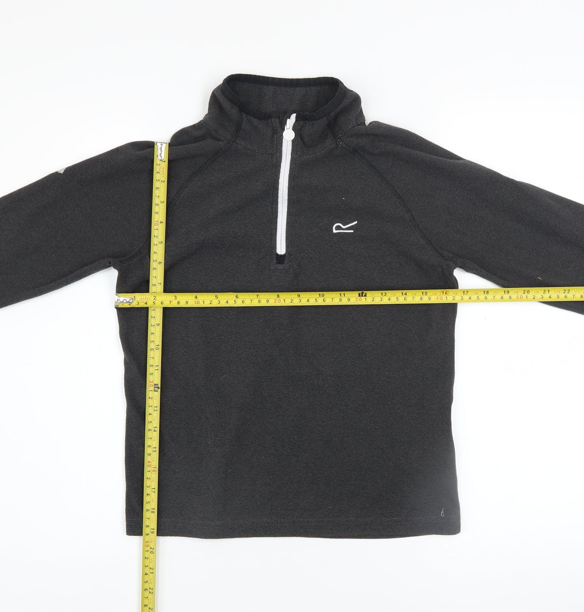 Regatta Boys Black 13 Years Fleece Quarter Zip Pullover Sweatshirt