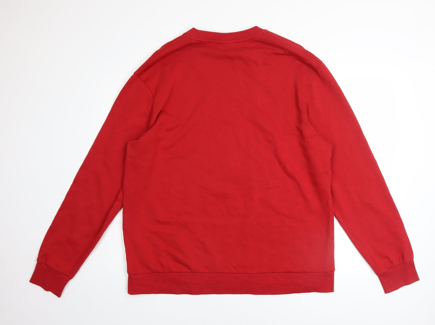 Jack & Jones Mens Red 2XL Pullover Christmas Graphic Sweatshirt