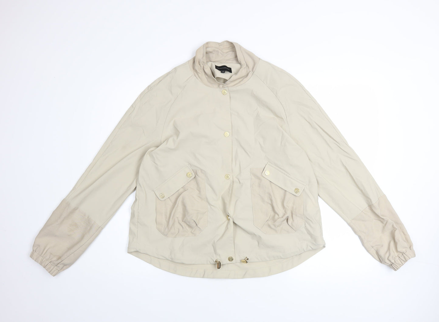 Eva Kayan Women Beige Short Casual Softshell Jacket Size 14