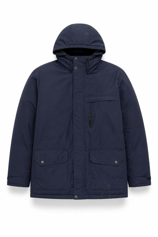 FB Sister Men's Blue 2XL Hooded Lined Parka Jacket