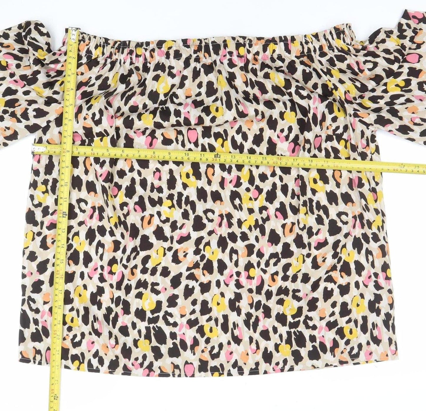 Capsule Women’s Multicoloured Leopard Off Shoulder Blouse Size 18