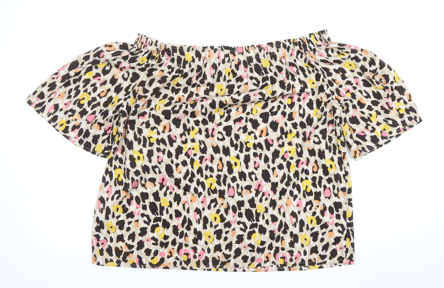 Capsule Women’s Multicoloured Leopard Off Shoulder Blouse Size 18