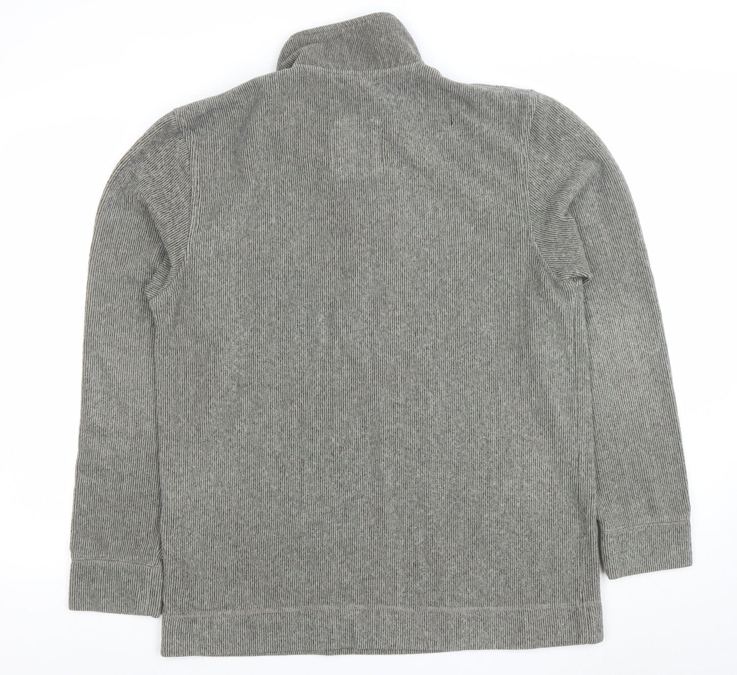 Lee Cooper Men's Grey 1/4 Zip Mock Neck Knit Sweatshirt Size M