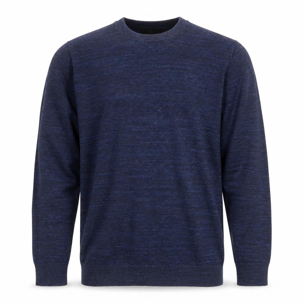 H&M Men's Blue Cotton Crew Neck Long Sleeve Jumper Size M