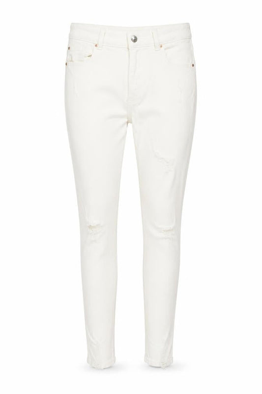 Denim Co Women's White Size 14 Skinny Distressed Jeans