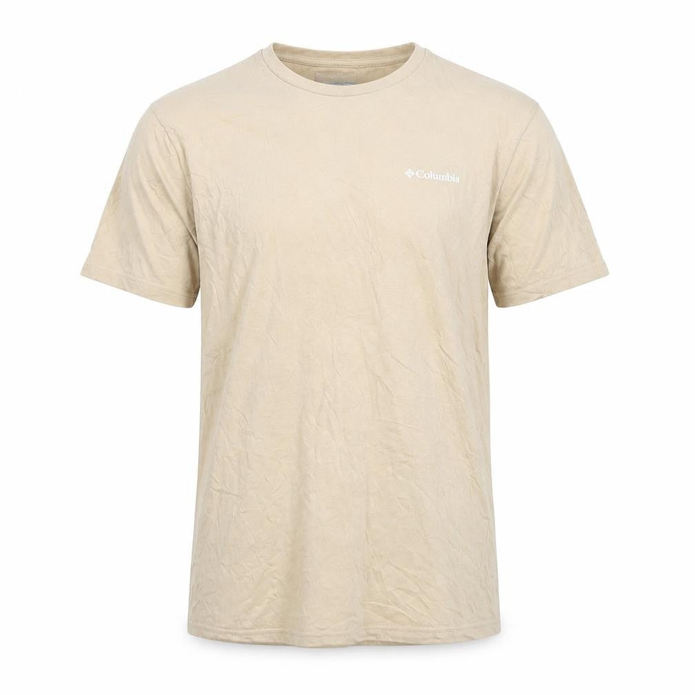 Columbia Mens Beige Short Sleeve Crew Neck T-Shirt Size S
